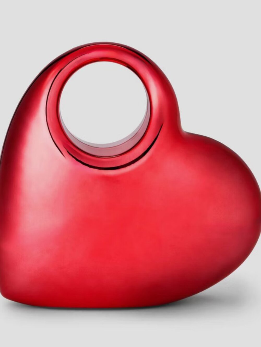 Valentine's Day Metallic Heart Clutch - A New Day Red